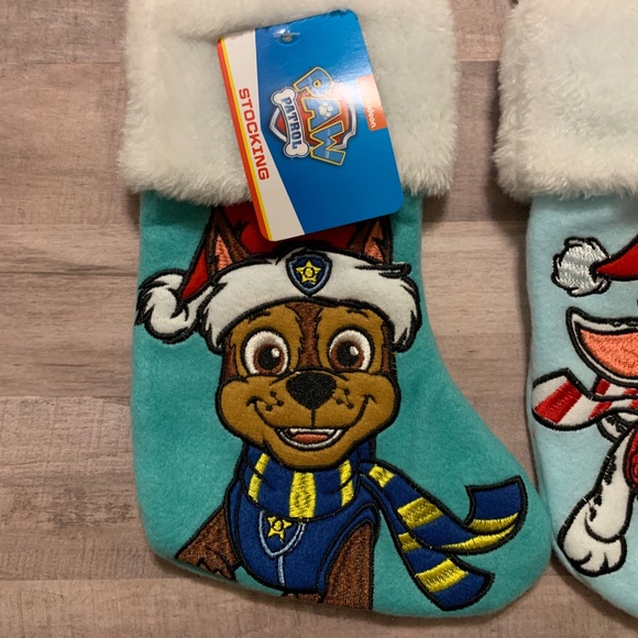 Paw Patrol Miniature Christmas Stockings 2pc NWT - Picture 2 of 4